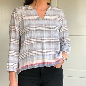 Xirena blue striped top